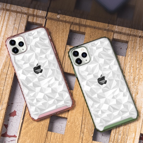 iPhone 11 Pro Max Clear 3D Diamond Gray Case - Picture 4 of 8